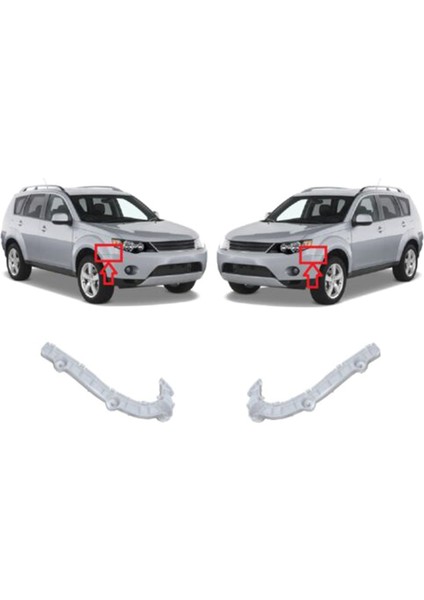 Ön Sol ve Sağ Tampon Üst Braketi Mitsubishi Outlander 2007 2008 2009 6400A587 6400A588 (Yurt Dışından)