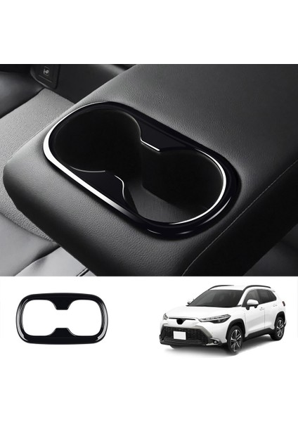 Araba Parlak Siyah Arka Koltuk Su Bardağı Tutucu Dekorasyon Krom Çerçeve Trim Toyota Corolla Cross 2021 2022 Için Fit Rhd (Yurt Dışından) fiyatları