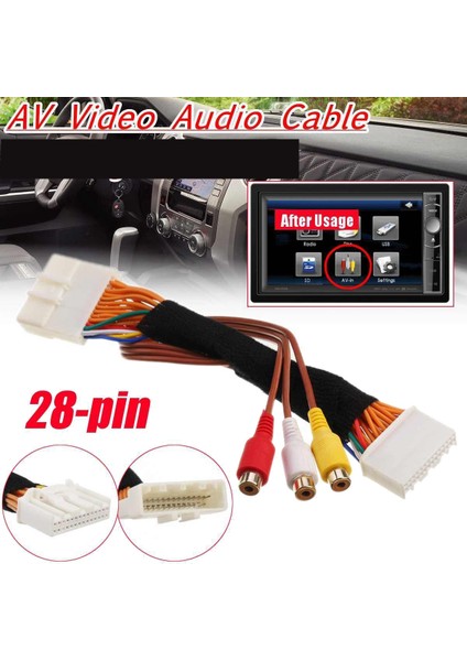 Toyota/lexus Touch 2 ve Entune Monitör Ana Üniteleri Için 28 Pin Av Video Ses Kablosu (Yurt Dışından) fiyatları