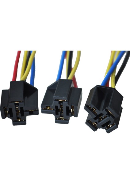 Adet 5 Pin Teller Kablo Röle Soket Kablo Demeti Konnektörü Dc 12 V Araba Oto Için (Yurt Dışından)