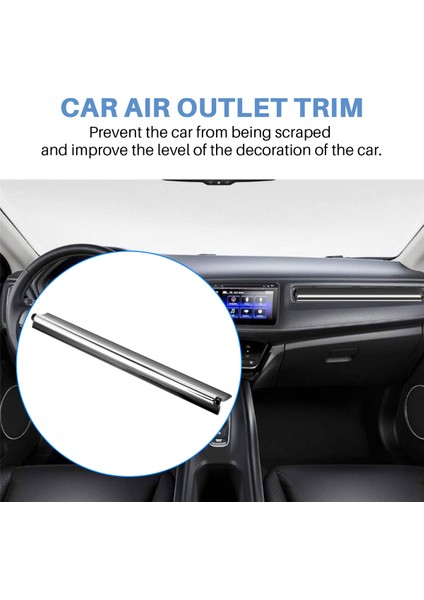 Araba Parlak Siyah Dashboard Yan Hava Firar Konut Çıkış Çerçevesi Dekoratif Kapak Trim Honda Vezel Hr-V Hrv 2021 2022 (Yurt Dışından)