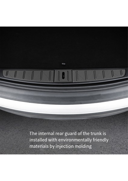 Tesla Model x 2022 2023 Için Arka Bagaj Eşiği Çubuğu Koruyucu Kapak Modelx Anti-Scratch Guard Karbon Fiber Desen Parçaları (Yurt Dışından)