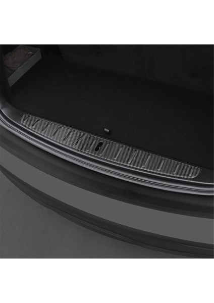 Tesla Model x 2022 2023 Için Arka Bagaj Eşiği Çubuğu Koruyucu Kapak Modelx Anti-Scratch Guard Karbon Fiber Desen Parçaları (Yurt Dışından)