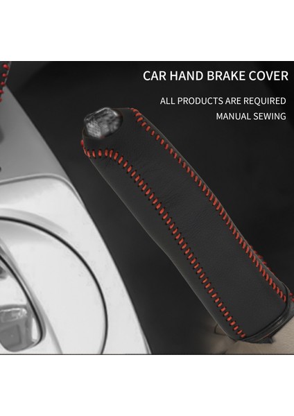 Honda / Accord / Civic 8 Için Deri El Freni Kapağı Koruyucu Kılıf, Siyah + Kırmızı Çizgi (Yurt Dışından) fiyatları