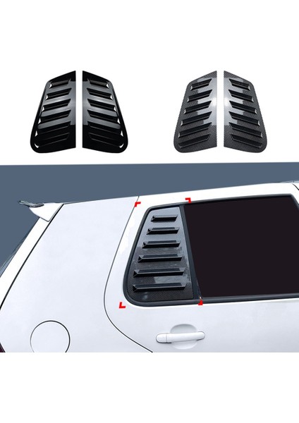 Araba Karbon Fiber Desen Arka Camlar Üçgen Panjur Kapağı Çıkartmalar Vw Golf 4 Için Mk4 1997-2006 Araba Styling Kapak (Yurt Dışından)