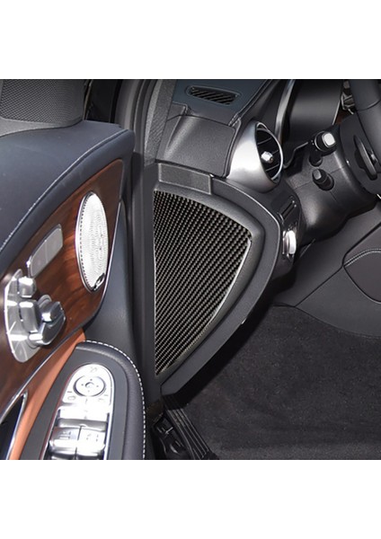 Mercedes-Benz C-Class W205 2007-2013 Için Karbon Fiber Araba Ön Kapı Oluk Etiket Trim (Yurt Dışından)