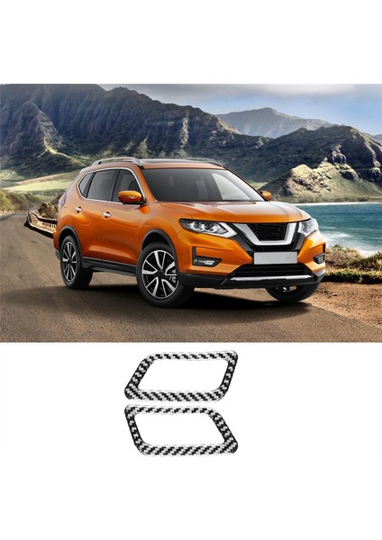 Karbon Fiber Ön Klima Havalandırma Çıkışı Kapak Trim Etiket Nissan X-Trail 2014-2018 Için Iç Aksesuarlar (Yurt Dışından) indirimleri