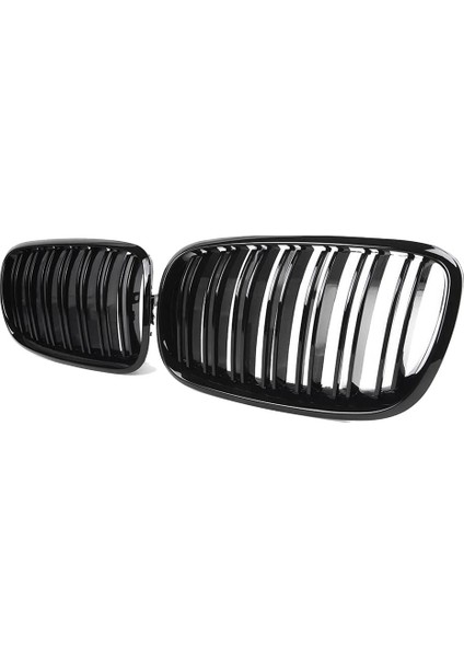 2 Adet Parlak Siyah Araba Ön Böbrek Izgarası Izgarası-Bmw X5 E70 2007-2013 X6 E71 2008-2014 (Yurt Dışından)