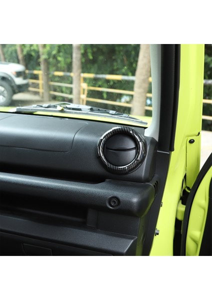 Klima Havalandırma Çıkışı Dekorasyon Halka Çıkartmalar Trim Suzuki Jimny 2019-2022 Aksesuarları, Karbon Fiber (Yurt Dışından)