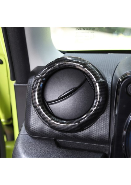 Klima Havalandırma Çıkışı Dekorasyon Halka Çıkartmalar Trim Suzuki Jimny 2019-2022 Aksesuarları, Karbon Fiber (Yurt Dışından)