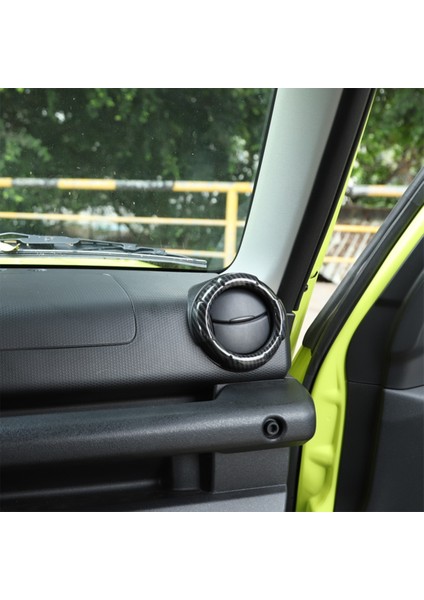 Klima Havalandırma Çıkışı Dekorasyon Halka Çıkartmalar Trim Suzuki Jimny 2019-2022 Aksesuarları, Karbon Fiber (Yurt Dışından)