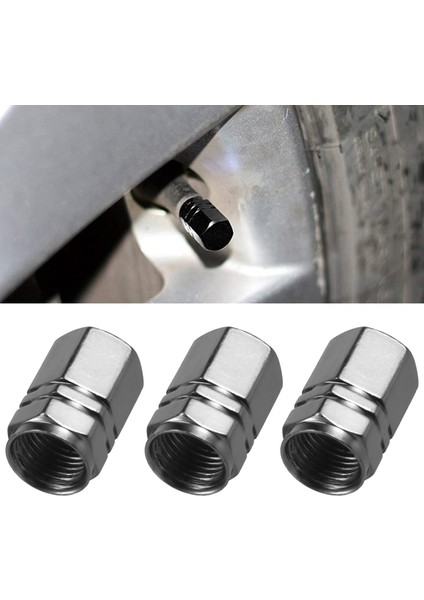 8 Parça Lastik Kök Vana Kapakları Tekerlek Vana Kapakları Araba Toz Geçirmez Lastik Kapağı, Altıgen Şekil Titanyum Gri (Yurt Dışından) indirimleri