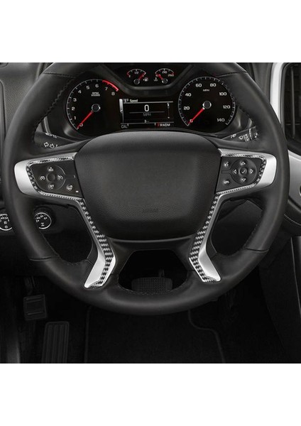 Chevrolet Colorado 2015-2022 Için Yumuşak Karbon Fiber Araba Direksiyon Kılıfı Trim Etiket Çıkartma Iç Aksesuarları (Yurt Dışından) indirimleri