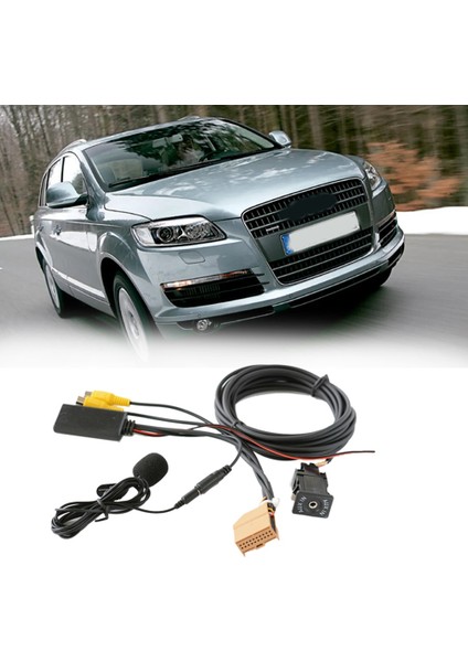 12 V Mmı 2g Araba Bluetooth Aux Kablosu Adaptörü Müzik Ses Mikrofon Q7 A6 A8 2006-2008 J523 Sadece Av1 Av2 Modu Için (Yurt Dışından)