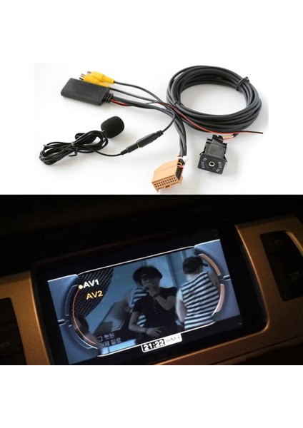 12 V Mmı 2g Araba Bluetooth Aux Kablosu Adaptörü Müzik Ses Mikrofon Q7 A6 A8 2006-2008 J523 Sadece Av1 Av2 Modu Için (Yurt Dışından)