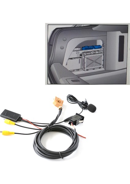 12 V Mmı 2g Araba Bluetooth Aux Kablosu Adaptörü Müzik Ses Mikrofon Q7 A6 A8 2006-2008 J523 Sadece Av1 Av2 Modu Için (Yurt Dışından)