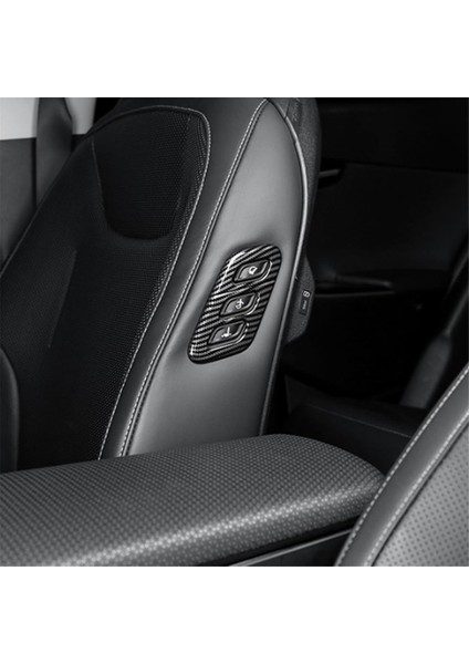 Hyundai Palisade 2022 2023 Için Araba Koltuğu Ayar Anahtarı Düğmesi Paneli Kapak Trim Etiket Aksesuarları Abs Karbon Fiber (Yurt Dışından) fırsatları