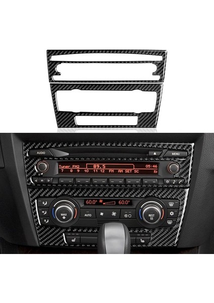 Araba CD Kontrol Konsolu Paneli Etiket Karbon Fiber Çıkartması Ayar Kapağı Bmw-3 Serisi E90 E92 E93 2005-2012 Aksesuarları (Yurt Dışından) fırsatları