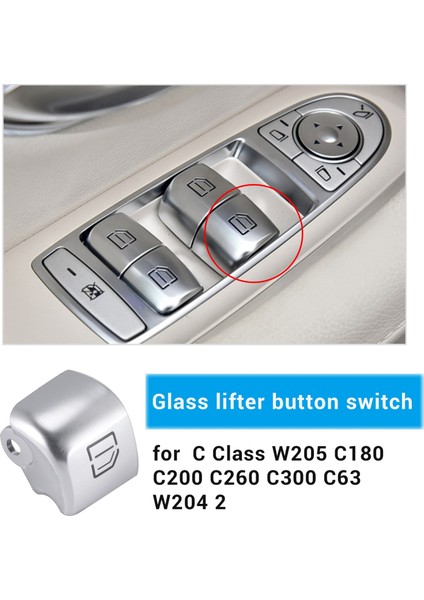 Araba Iç Pencere Camı Kaldırıcı Düğme Anahtarı Mercedes Benz C Sınıfı Için W205 C180 C200 C260 C300 C63 W204 2 (Yurt Dışından)