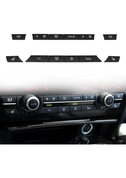 12 Adet Düğme Anahtar Kapakları A/c Isıtıcı Anahtarı Kiti Paneli Bmw F07 GT/F10/F11 F01/F02 (Yurt Dışından) fiyatları