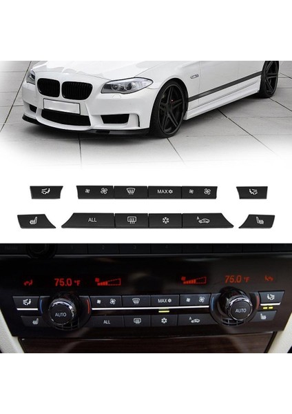 12 Adet Düğme Anahtar Kapakları A/c Isıtıcı Anahtarı Kiti Paneli Bmw F07 GT/F10/F11 F01/F02 (Yurt Dışından) fırsatları