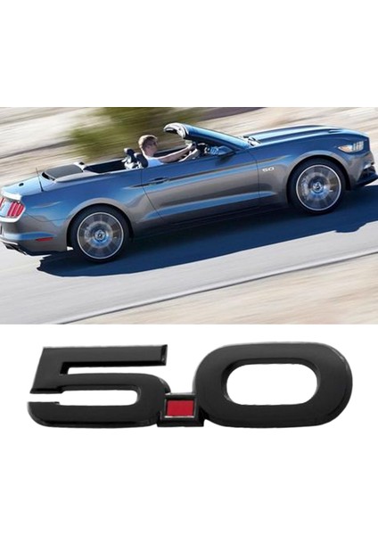 2015-2020 Ford Mustang Gt 5.0 Siyah 5.5 Inç Çamurluk Yan Amblemler Için 1 Çift (Yurt Dışından) indirimleri