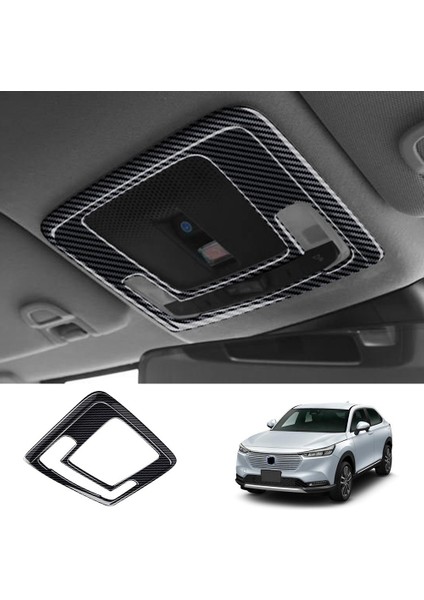Araba Karbon Fiber Iç Ön Okuma Işığı Lambası Kapağı Trim Etiket Honda Vezel Hr-V Hrv 2021 2022 (Yurt Dışından)