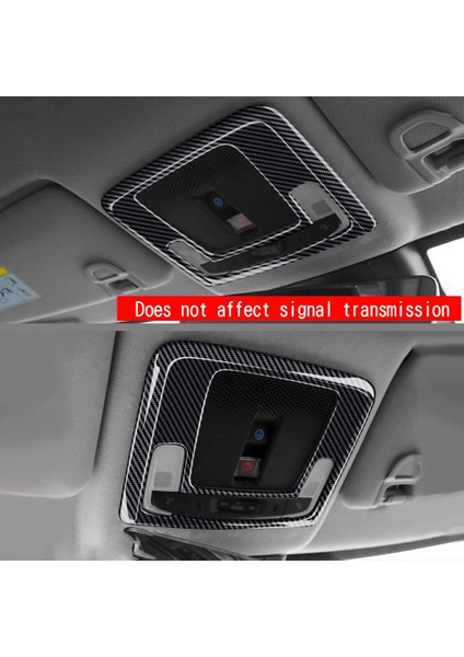 Araba Karbon Fiber Iç Ön Okuma Işığı Lambası Kapağı Trim Etiket Honda Vezel Hr-V Hrv 2021 2022 (Yurt Dışından)