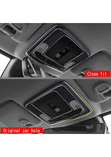 Araba Karbon Fiber Iç Ön Okuma Işığı Lambası Kapağı Trim Etiket Honda Vezel Hr-V Hrv 2021 2022 (Yurt Dışından)