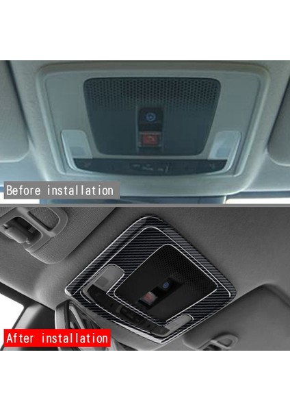 Araba Karbon Fiber Iç Ön Okuma Işığı Lambası Kapağı Trim Etiket Honda Vezel Hr-V Hrv 2021 2022 (Yurt Dışından)