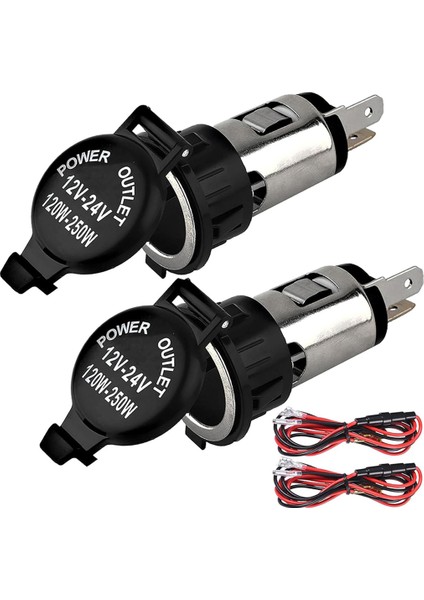 Çakmak Soketi, Dc 12V Araç Çakmak, Otomotiv Kamyon Rv Için Kapaklı Kablo Demeti Suya Dayanıklı (Yurt Dışından)