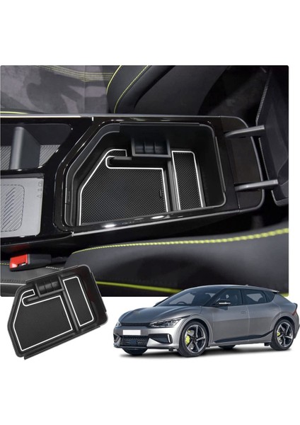 Orta Konsol Düzenleyici Tepsi 2022+ Kia Ev6 Kol Dayama Saklama Kutusu Iç Aksesuarlar Para Tutuculu, Beyaz (Yurt Dışından) fiyatları