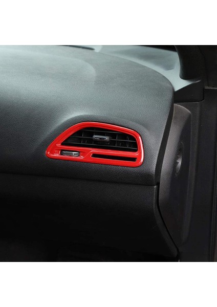Merkezi Konsol Klima Çıkışı Havalandırma Trim Aksesuarları Dodge Challenger 2015 2016 2017 2018 2019 2020 (Kırmızı) (Yurt Dışından) indirimleri