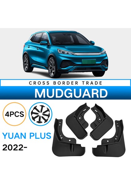 Araba Çamurluk -Byd Atto 3 Yuan Artı Ev 2021-2023 Çamurluk Çamurluk Flap Splash Flaps Çamurluklar Aksesuarları (Yurt Dışından)