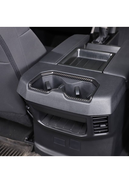 Toyota Tundra/sequoia 2022 2023 Için Karbon Fiber Abs Araba Iç Arka Su Bardağı Krom Çerçeve Trim Araba Styling (Yurt Dışından)