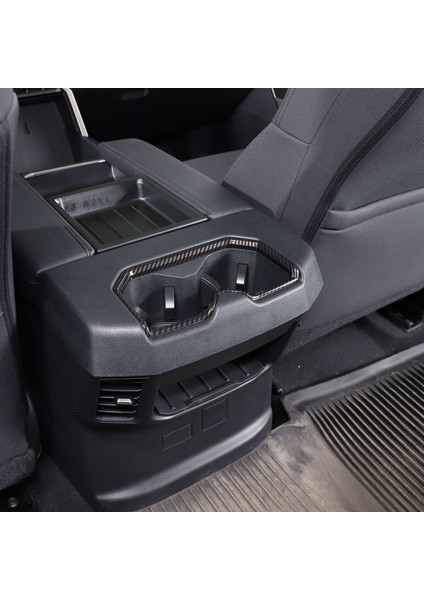 Toyota Tundra/sequoia 2022 2023 Için Karbon Fiber Abs Araba Iç Arka Su Bardağı Krom Çerçeve Trim Araba Styling (Yurt Dışından)