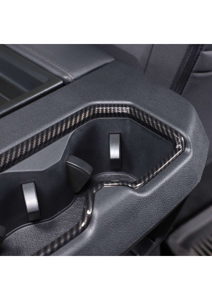 Toyota Tundra/sequoia 2022 2023 Için Karbon Fiber Abs Araba Iç Arka Su Bardağı Krom Çerçeve Trim Araba Styling (Yurt Dışından)