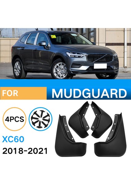 Volvo XC60 2018-2021 Için Çamurluk Çamurluk Çamur Flaps Guard Splash Flap Çamurluk Aksesuarları (Yurt Dışından)