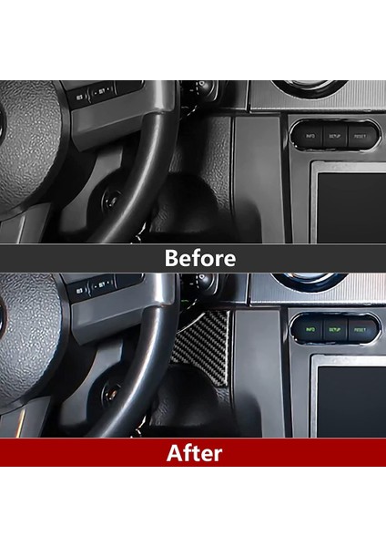 Karbon Fiber Araba Far Anahtarı Kapağı Etiket Trim Ford Mustang 2005 2006 2007 2008 2009 Iç Aksesuarlar (Yurt Dışından) indirimleri