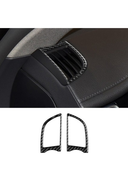 Sol ve Sağ Hava Çıkışları Paneli Karbon Fiber Kırmızı Kapak Trim Araba Dekoratif Sticker-Porsche Panamera 2010-2016 (Yurt Dışından)