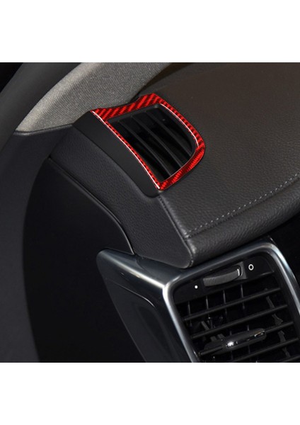 Sol ve Sağ Hava Çıkışları Paneli Karbon Fiber Kırmızı Kapak Trim Araba Dekoratif Sticker-Porsche Panamera 2010-2016 (Yurt Dışından)