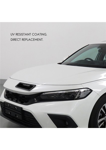 Parlak Siyah Evrensel Araba Ön Tampon Kaput Havalandırma Hava Çıkışı Dekorasyon Honda Civic Için Audi-A4 B8 Golf BMW-E90 E80 E82 F30 (Yurt Dışından) modelleri