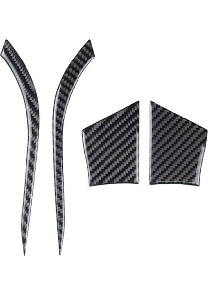 Iç Kapı Kolu Kase Paneli Trim Gerçek Karbon Fiber Iç Dekorasyon Subaru Brz Toyota 86 2016-2020 (Siyah) (Yurt Dışından)