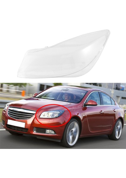 Araba Sol Şeffaf Başkanı Işık Lambası Kapağı Abajur Lamba Gölge Ön Far Kapağı Lens Opel Insignia 2009-2011 Için (Yurt Dışından)