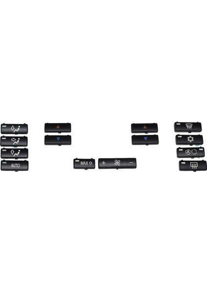 14 Düğme Anahtar Kapağı Araba Klima A/c Kontrol Paneli Anahtarı Düğmesi Anahtar Kapağı Bmw E39 E53 525I 530I 540I M5 X5 (Yurt Dışından)