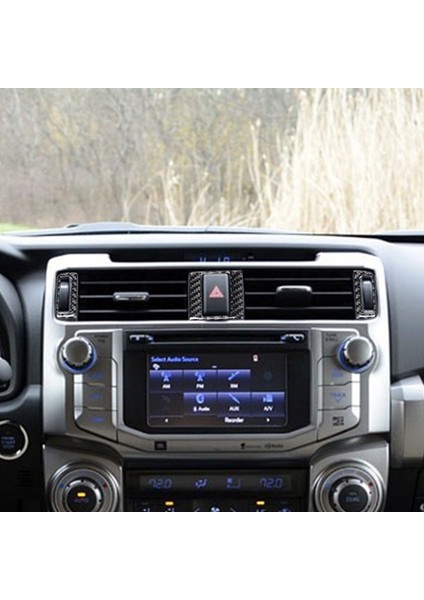 Araba Karbon Fiber Merkezi Kontrol Klima Havalandırma Çıkışı Çerçeve Dekor Kapak Trim Toyota 4runner N280 2010-2020 (Yurt Dışından)