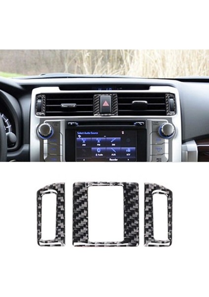 Araba Karbon Fiber Merkezi Kontrol Klima Havalandırma Çıkışı Çerçeve Dekor Kapak Trim Toyota 4runner N280 2010-2020 (Yurt Dışından)