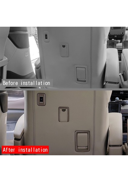Toyota Alphard/vellfıre 40 Serisi 2023+ Araba Ikinci Sıra Koltuk Düğmesi Çerçeve Trim Yüksek Yapılandırma Ahşap Tahıl (Yurt Dışından) fiyatları