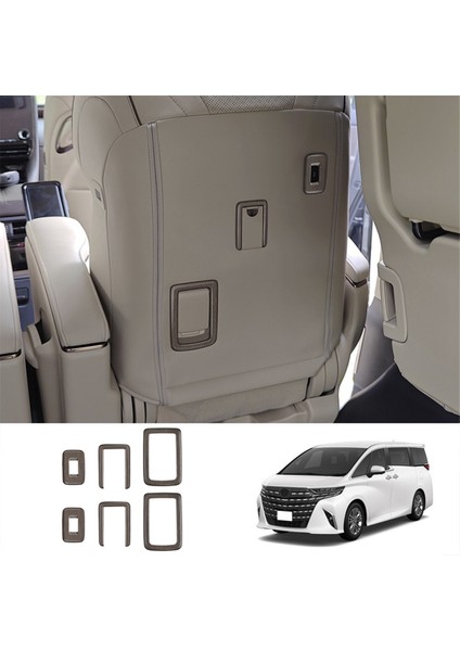 Toyota Alphard/vellfıre 40 Serisi 2023+ Araba Ikinci Sıra Koltuk Düğmesi Çerçeve Trim Yüksek Yapılandırma Ahşap Tahıl (Yurt Dışından) fırsatları