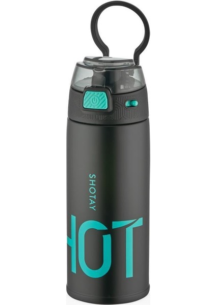 Çelik Termos Matara 530ML Siyah